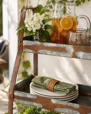 Rusted Finish Three-Tier Potting Shelves