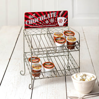Vintage Hot Chocolate Single Serve Station Organizer