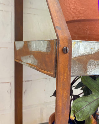 Rusted Finish Three-Tier Potting Shelves