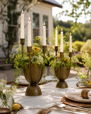 Taper Candelabra, Set of 2 with Planter Base