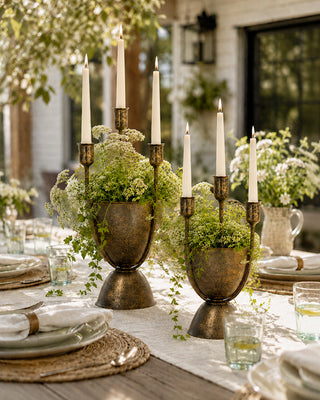 Taper Candelabra, Set of 2 with Planter Base