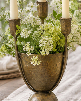 Taper Candelabra, Set of 2 with Planter Base