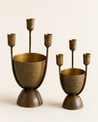 Taper Candelabra, Set of 2 with Planter Base