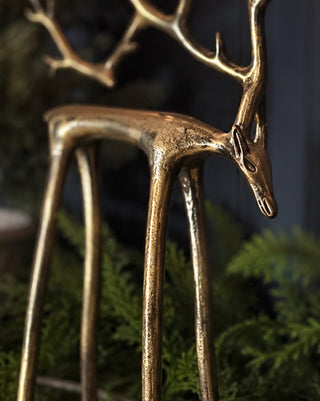 Merry Reindeer Candelabra Metal Taper Candle Holder Holiday Centerpiece