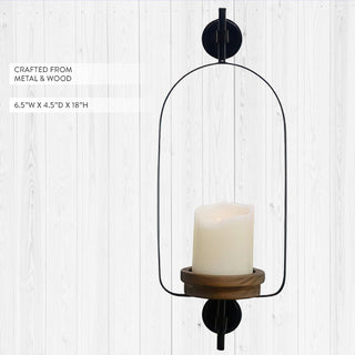 black metal wall sconce candle holder