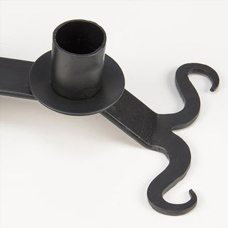 Black Iron Five Taper Candleholder - Farmhouse Fireplace Mantel Decor