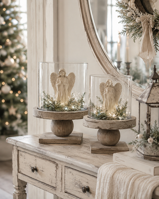 Hurricane Glass Candle Holder, Set of 2