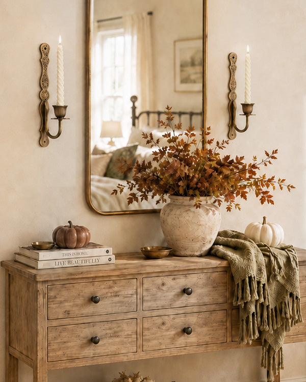 Antiqued Metal LED Pillar Candle Wall Sconces with Remote, Set of 2