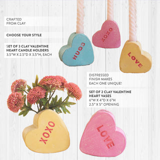 Clay Conversation Heart Valentine Decor, Choose Your Style