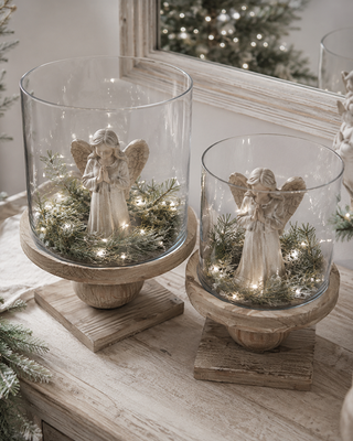 Hurricane Glass Candle Holder, Set of 2