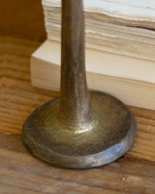 Antique Brass Metal Taper Candle Holders, Set of 3