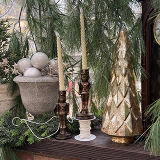 Bronzed Nutcracker Candleholder, Set of 2