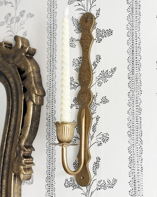 Antiqued Metal LED Pillar Candle Wall Sconces with Remote, Set of 2