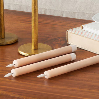 Remote controlled pink wax flameless candles for wedding and event decor