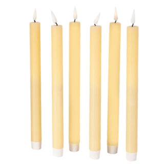 Set of six LED taper candles