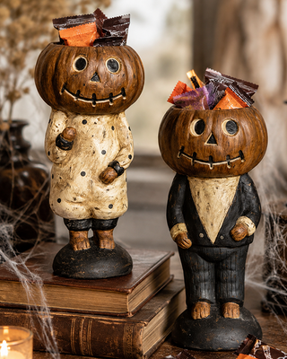Vintage Paper Mache Pumpkin Candy Dish, Choose Your Style