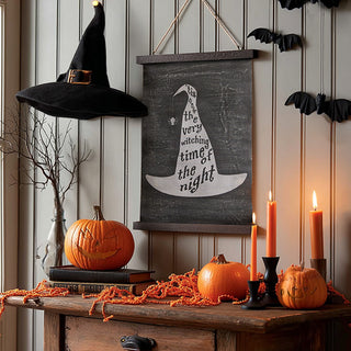 Witching Hour Canvas Sign