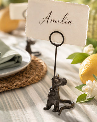 Iron Mouse Place Card Holder, Set of 4