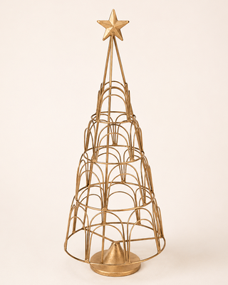 Cast Iron Christmas Tree Card Holder 20 Inch Tabletop Holiday Card Display