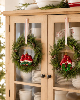 Radiant Ruby Glass Cardinal Ornaments, Set of 2