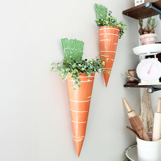 Hanging carrot wall planters farmhouse decor