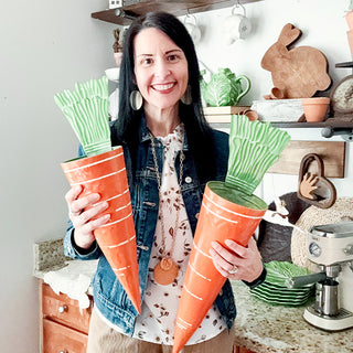 Lifestyle image carrot wall planters indoor decor