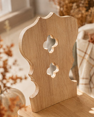 Heirloom Quatrefoil Wood Accent Chair