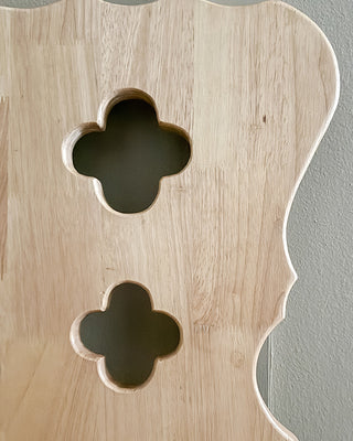 Heirloom Quatrefoil Wood Accent Chair