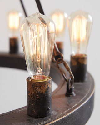  Wagon wheel ceiling light farmhouse rustic statement fixture dining room decor