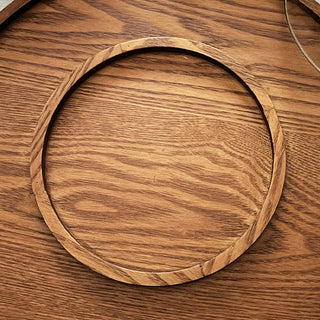 Round wooden tray base natural wood finish