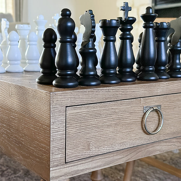 Chest Set Table Chess Table with Drawers - Decor Steals