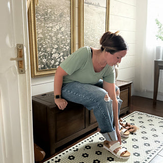 Close-up ash wood bench craftsmanship detail