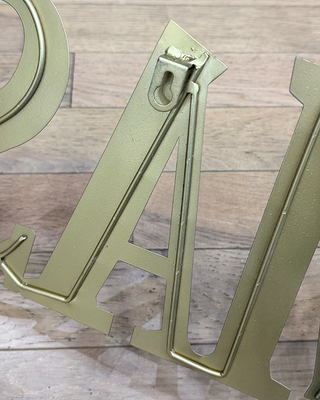 Gold Metal Merry Christmas Sign 39 Inch Two Piece Wall Decor