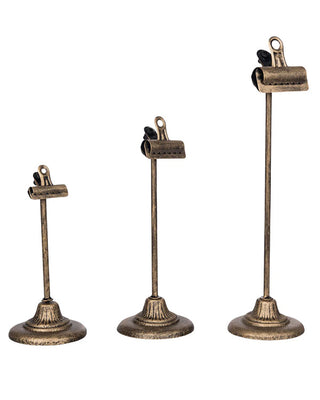 Iron Rustic Clip Stands, Set of 3 Rustic Cottage Charm