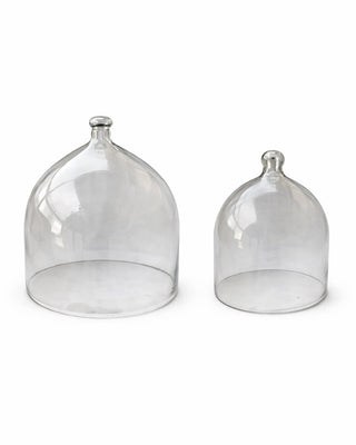 Graduated Glass Bell Cloches, Set of 2