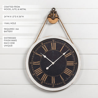 rustic roman numeral wall clock