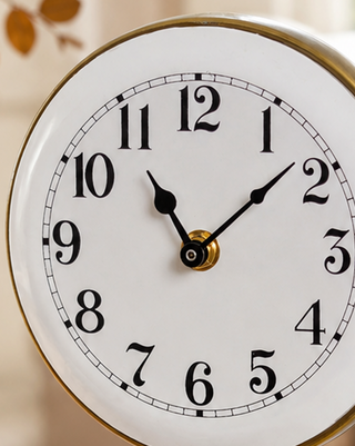 Vintage Gold Metal Retro Tabletop Clock