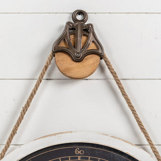 vintage pulley clock farmhouse decor