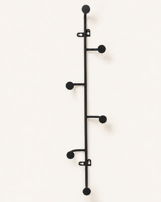 Black Metal Wall Coat Hook 28-Inch Entryway Decor