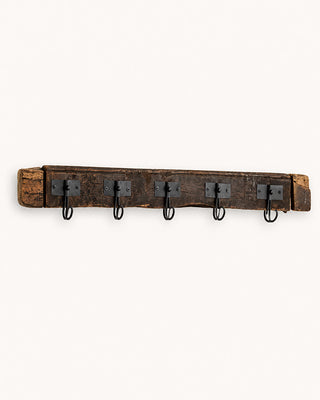 Rustic Recycled Wood Coat Rack | Farmhouse Wall Hook Organizer