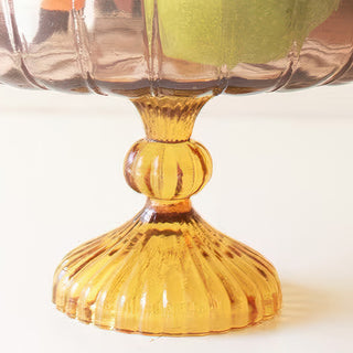  vintage style glass compote pedestal bowl centerpiece display