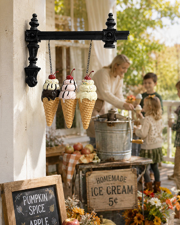 Ice Cream Cone With Bracket Option | Our "Summer" Signs Of The Seasons Edition