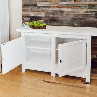 Farmhouse sideboard cabinet with adjustable interior shelves