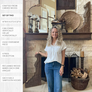 Large Wood Corbels Set of 2