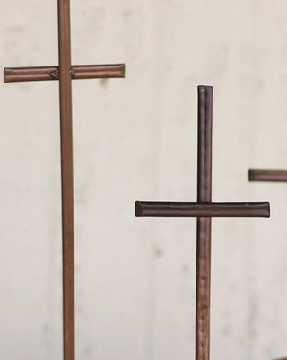 Reclaimed Rustic Metal Crosses, Set of 3