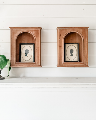 Rustic Heirloom Curio Cabinet, Set of 2