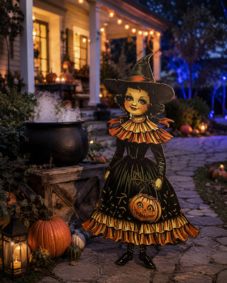 Indoor/Outdoor Life Sized Girl Witch Cutout | Spooky Season Collection