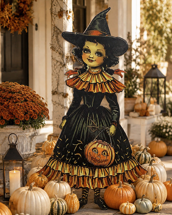 Indoor/Outdoor Life Sized Girl Witch Cutout | Spooky Season Collection