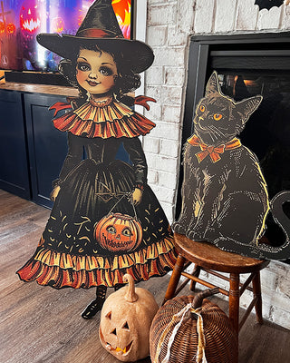 Indoor/Outdoor Life Sized Girl Witch Cutout | Spooky Season Collection