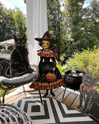 Indoor/Outdoor Life Sized Girl Witch Cutout | Spooky Season Collection
